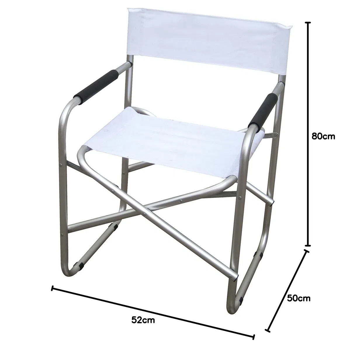 Linea Garden Friend Silla de Director de Aluminio y PVC 600D Color Blanco.