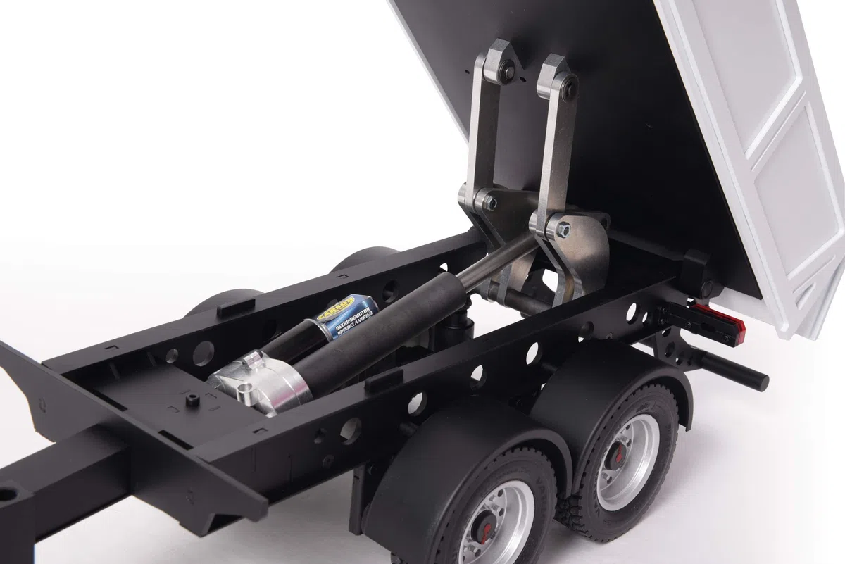 Carson Modellsport 500907425 Remolque de 2 Ejes con Centro de inclinación 1:14 - Montaje de Modelo de camión RC Compatible con Tamiya, Accesorios a Escala 1:14