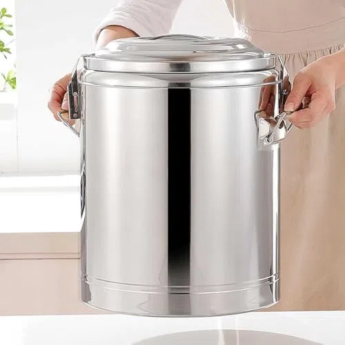 Dispensador de bebidas aislado de acero inoxidable 304 comercial, grande, termo de café y té, barril aislado duradero para bebidas calientes/frías, perfecto para eventos y catering