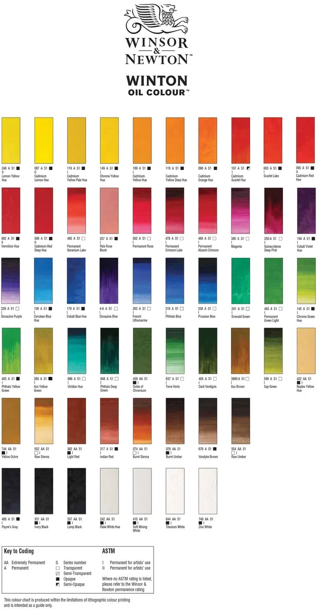 Winsor & Newton Winton - Set de 20 Tubos de Óleo de 12ml en Colores Surtidos para Iniciación a la Pintura
