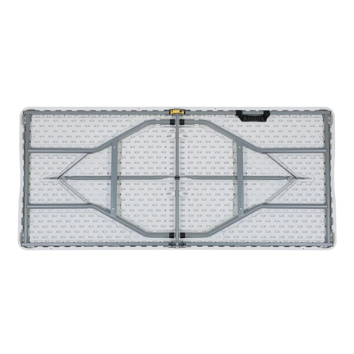 THINIA HOME - Mesa Plegable Rectangular Catering 150cm (Pack 2), Resina/Acero, Interior/Exterior, Jardín y Terraza, Resistente Humedad y Rayos UV, Portátil, 4 Comensales, Dimensiones 150x70x74cm