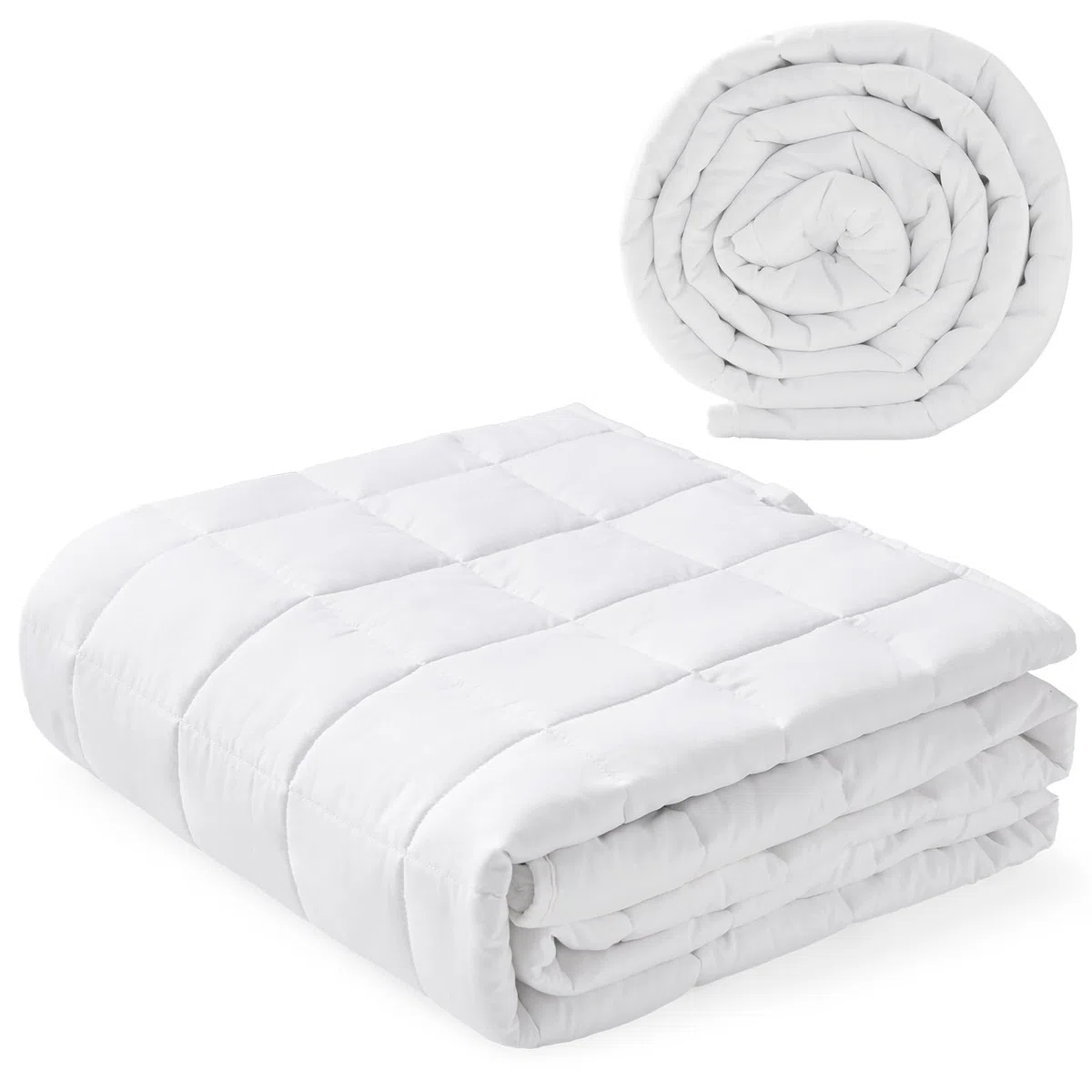 Manta Pesada 155x220cm 9kg, Weighted Blanket con Perlas de Vidrio, Manta Pesada para Dormir, Manta Pesada Ansiedad, Manta con Peso 100% de algodón