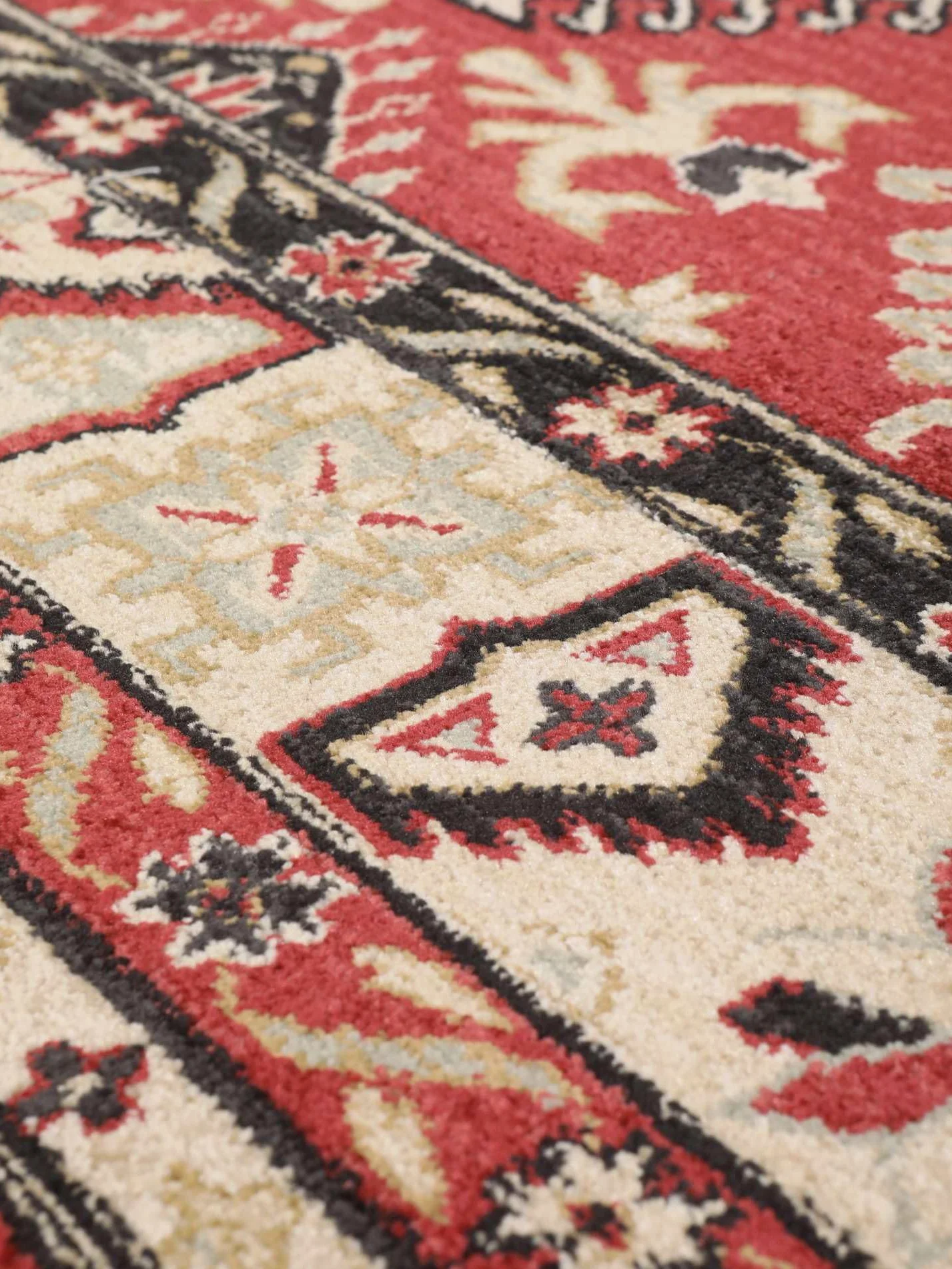 RugVista Shirvan Kazak Alfombra, 200 x 200 cm, Rojo/Beige | Orientales, Cuadrado, Pelo medio, Limpieza en seco, Oeko-Tex 100, Sala de estar, Comedor, Dormitorio