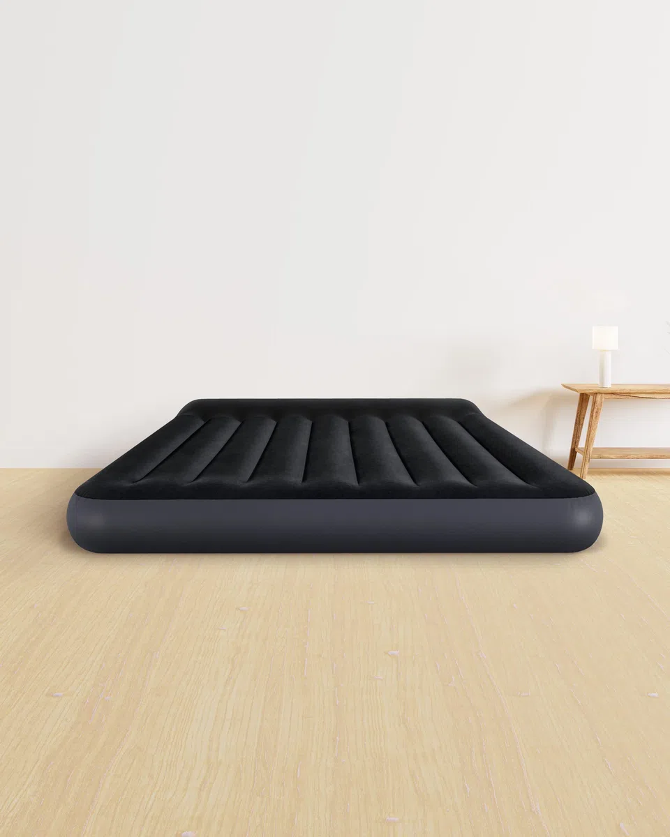 Intex Queen Rest Classic Airbed W/Fiber-Tech RP, tamaño inflado: 152 cm x 203 cm x 25 cm (64150ND)
