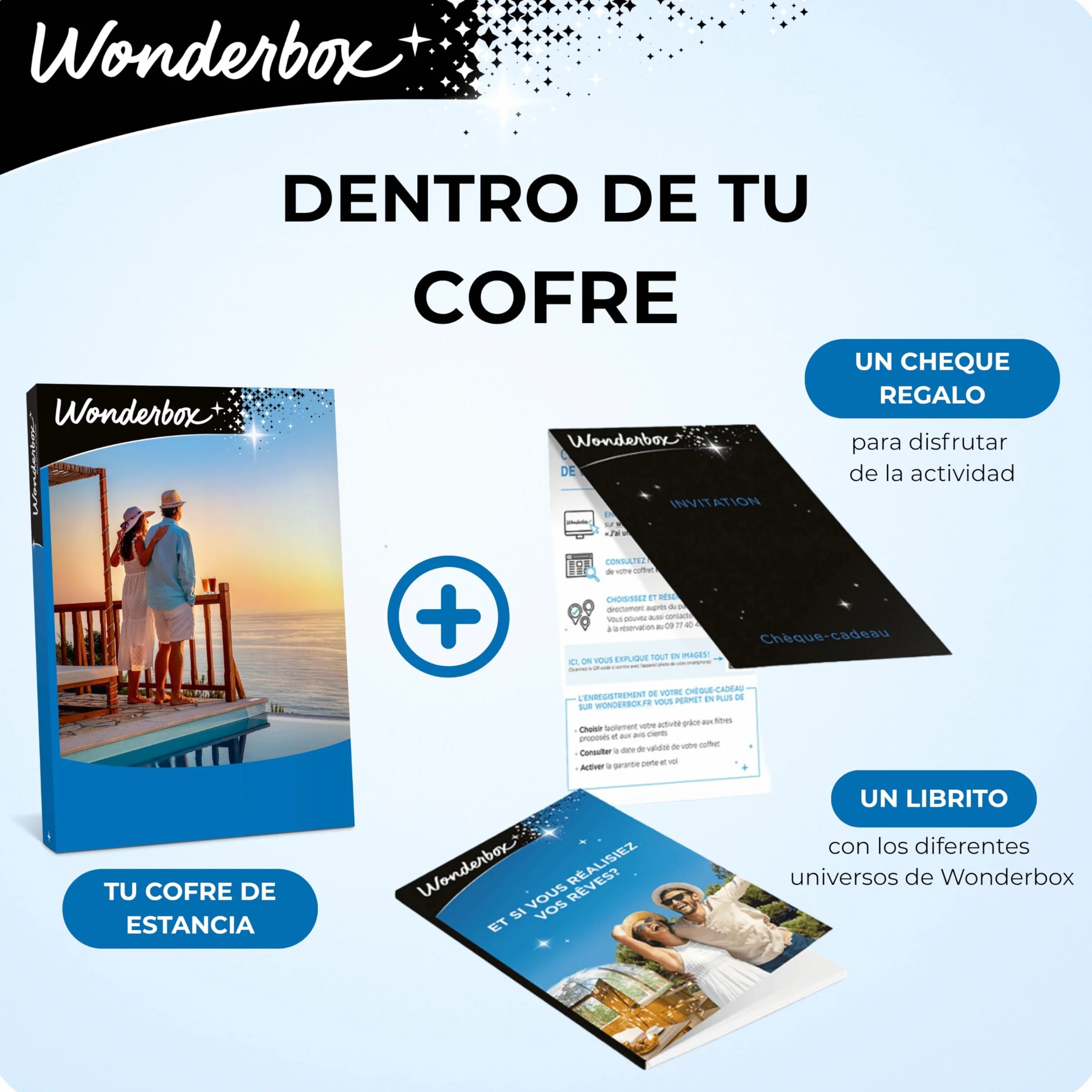 WONDERBOX - Caja regalo - Vivan Los Novios Pasion | 1 con desayuno y cena o bienestar - Más de 700 estancias - Hoteles de 4*, estancias con cena gastronómica, balnearios