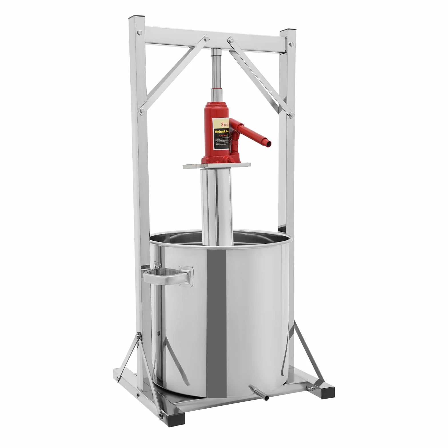 2 exprimidores de acero inoxidable, gran capacidad, exprimidor hidráulico de acero inoxidable, máquina de jugo manual, uva de manzana, tintura de verduras, miel y aceite de oliva