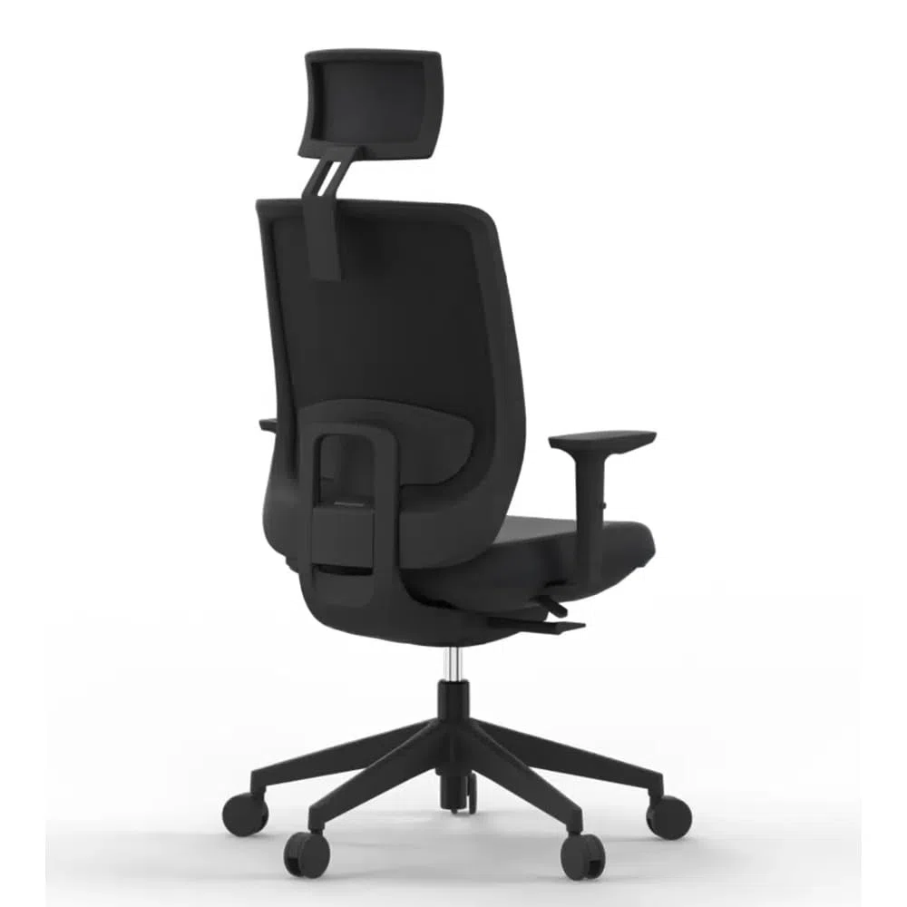 Silla de Oficina Profesional Actiu Trim Carbon Black Tapizado | hasta 150 kg y Uso de hasta 24 Horas… (Brazos 3D, con Cabezal)