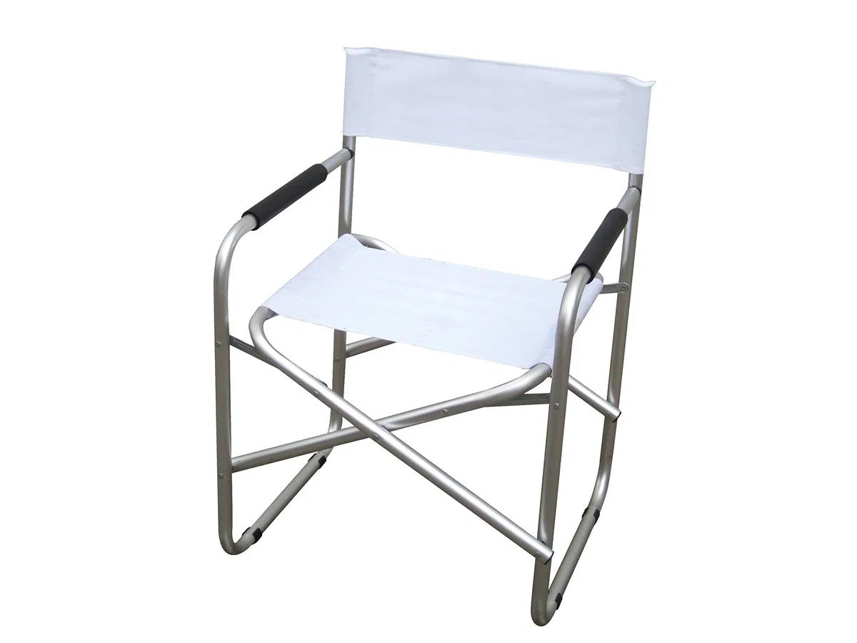 Linea Garden Friend Silla de Director de Aluminio y PVC 600D Color Blanco.