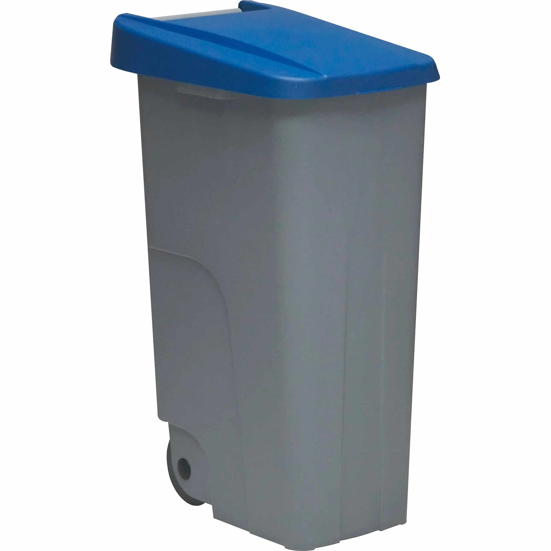 Well Home Contenedor Reciclo 110 litros Cerrado, Azul, 88x57x42 cm