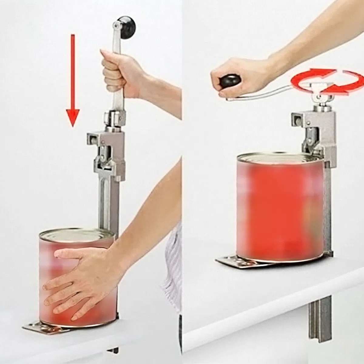 Ejoyous Abrelatas Manual Abrelatas Manual Estructura Robusta Abrelatas Resistente para para Fábricas De Alimentos para Bares para Restaurantes para Hoteles