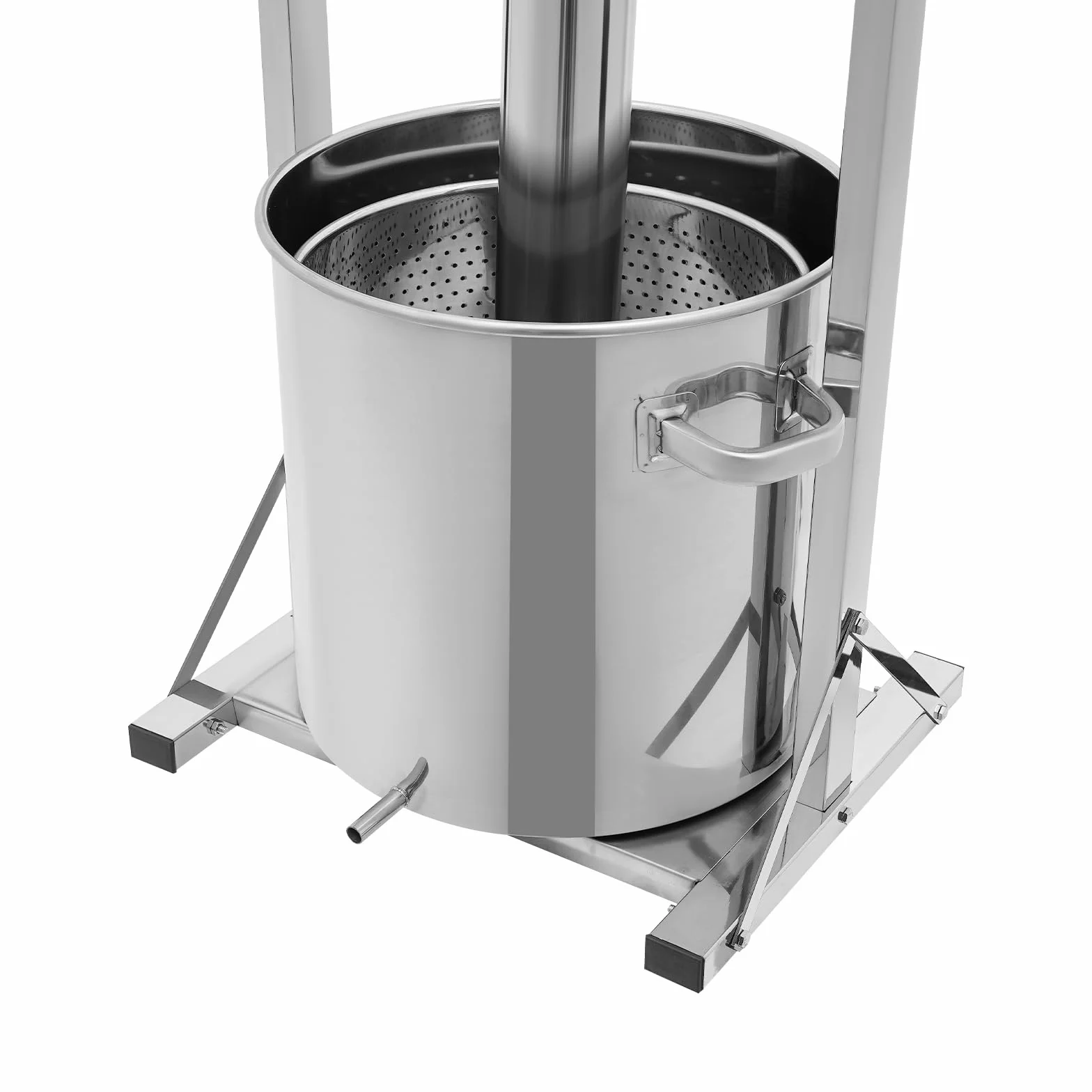 2 exprimidores de acero inoxidable, gran capacidad, exprimidor hidráulico de acero inoxidable, máquina de jugo manual, uva de manzana, tintura de verduras, miel y aceite de oliva