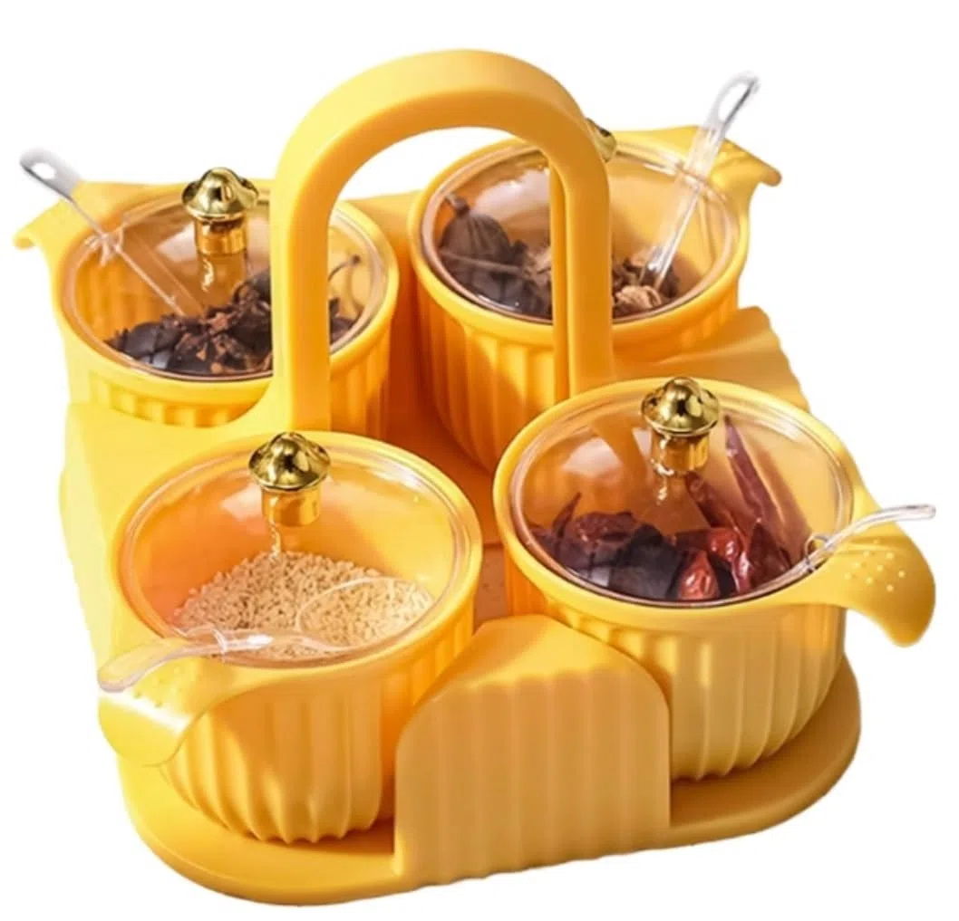 SAeWare Tarro de condimentos, contenedor de especias, juego de combinación de tarros de condimentos de cocina, tapa transparente, tarro de sal simple, caja de condimentos, juego de tarros de especias