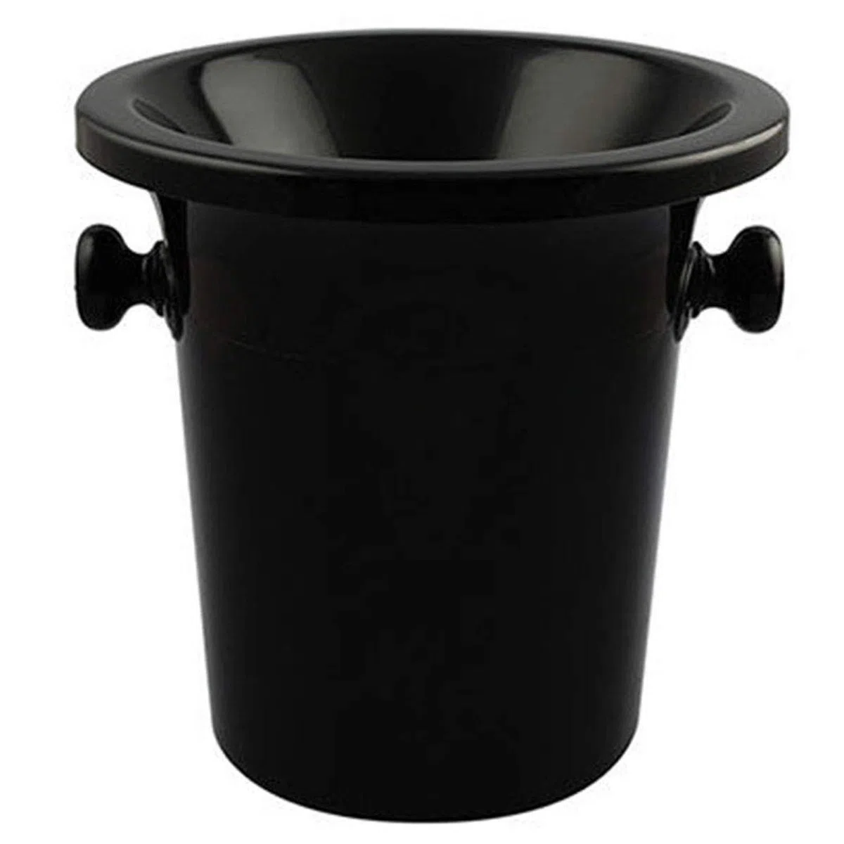 Cubeta​para Hielo, Cubo de Hielo para Botella de Vino, Hecho a Mano en Cubo de Hielo Negro con Aislamiento de Doble Pared con Pinzas para Hielo y abridor de Botellas