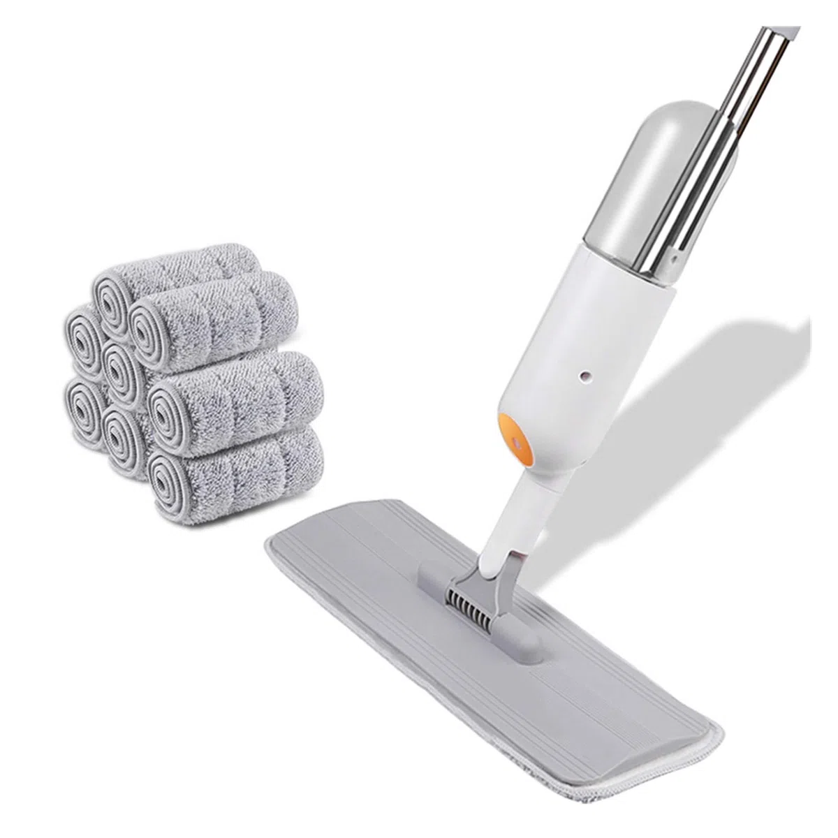 Fregona con pulverizador manual, Herramientas de limpieza del hogar, fregona para lavar el suelo, fregona limpiadora de suelos planos con almohadillas de microfibra de repuesto To pursue happiness
