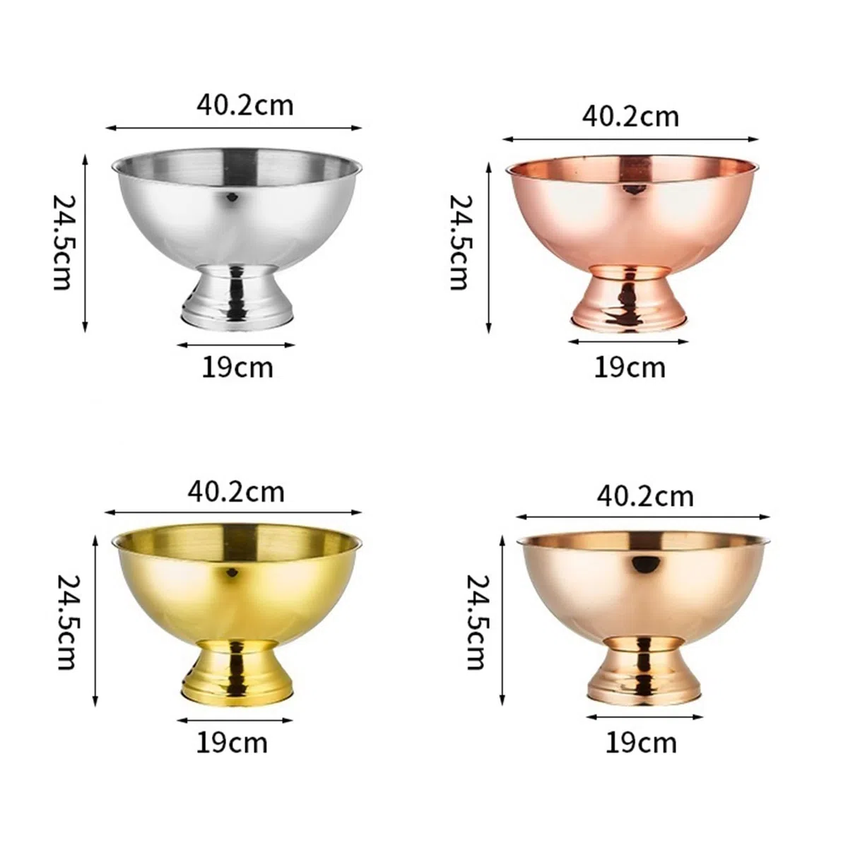 cubos de hielo Tina grande for bebidas con cubo de hielo acero inoxidable | For botellas de vino, champán o cerveza.(Silver)