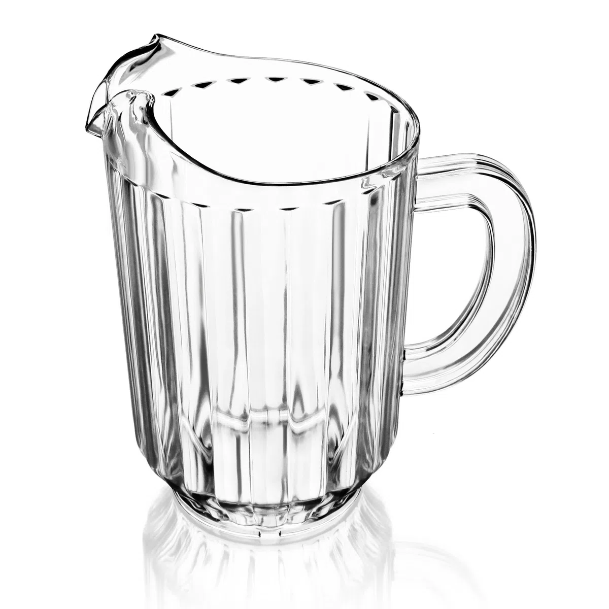 Nueva estrella 46113 policarbonato plástico restaurante agua Pitcher, 60-Ounce, transparente, juego de 12
