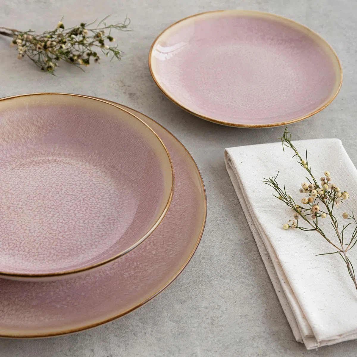 Bidasoa Lanai Vajilla Porcelana 12 Piezas - 4 Personas Porcelana Apto Microondas Apilable