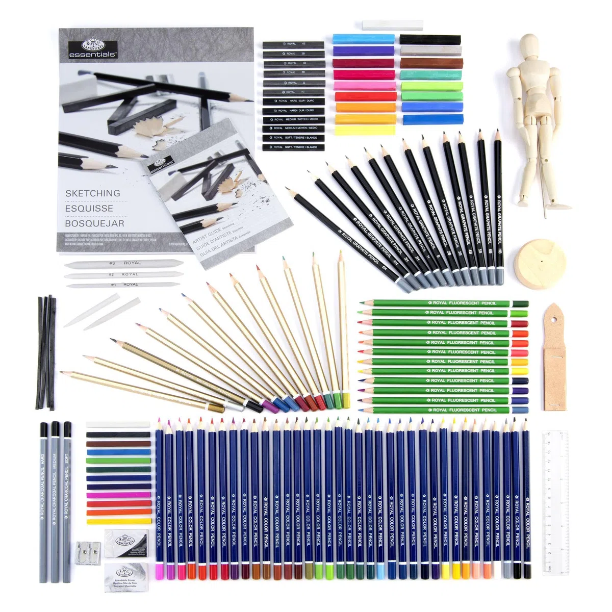 Royal & Langnickel RSET-ART8100 - Maletín con material para dibujo (134 piezas), multicolor
