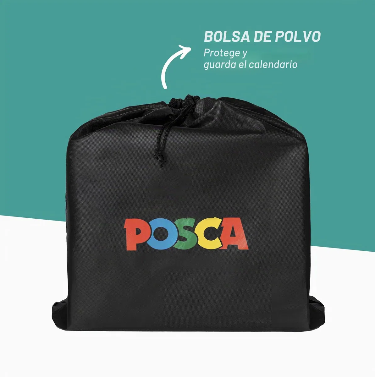 POSCA - Calendario de Adviento 2025 con 24 productos de papelería, papelería escolar, trabajos creativos - Ideas de regalo con cosas para la escuela, rotuladores de punta gruesa y fina, ceras de cera