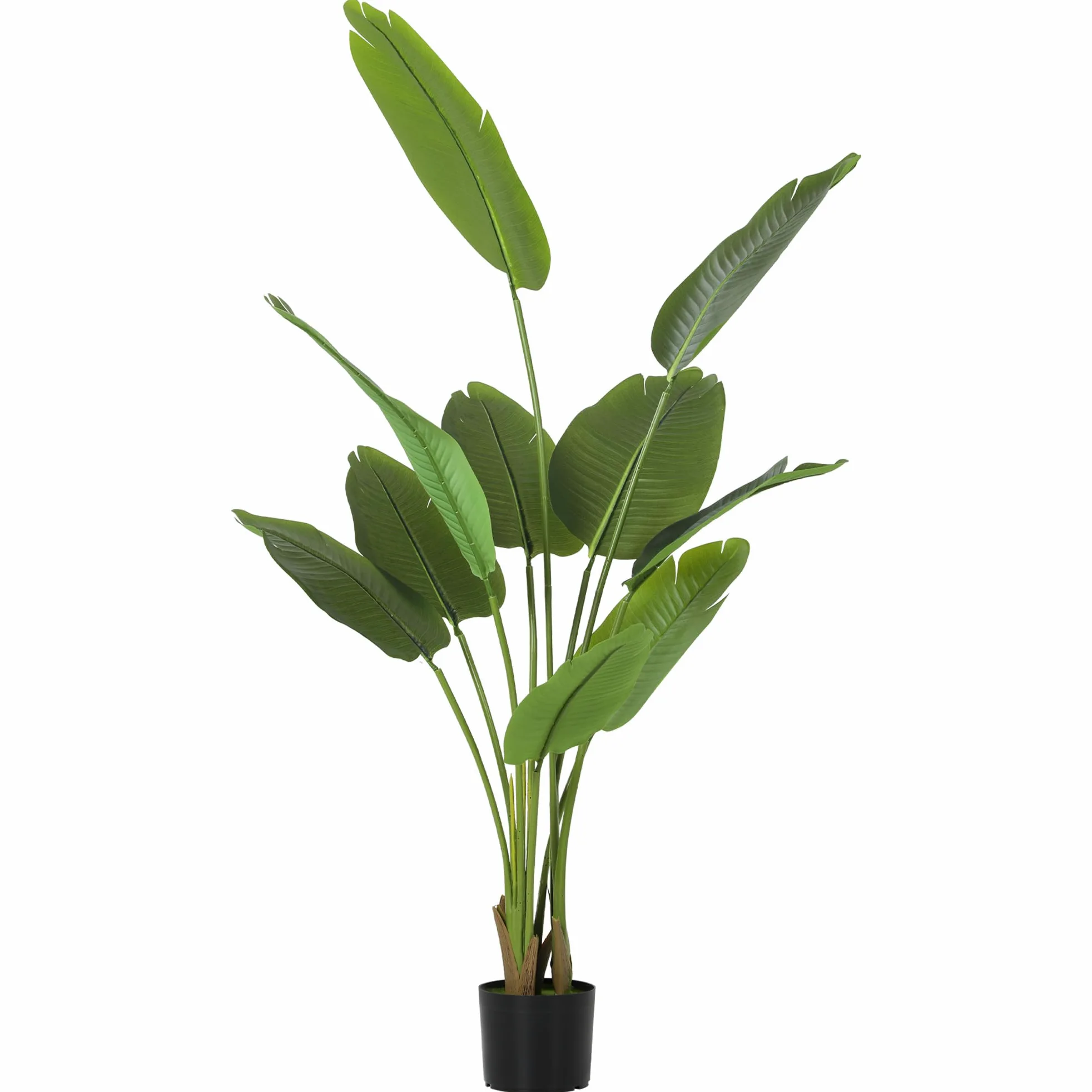 HOMCOM Planta Artificial Decorativa 160 cm Planta Artificial Ave del Paraíso con Maceta y Hojas Árbol Plástico de Interior y Exterior Decoración para Hogar Oficina Casa Balcón Dormitorio Verde