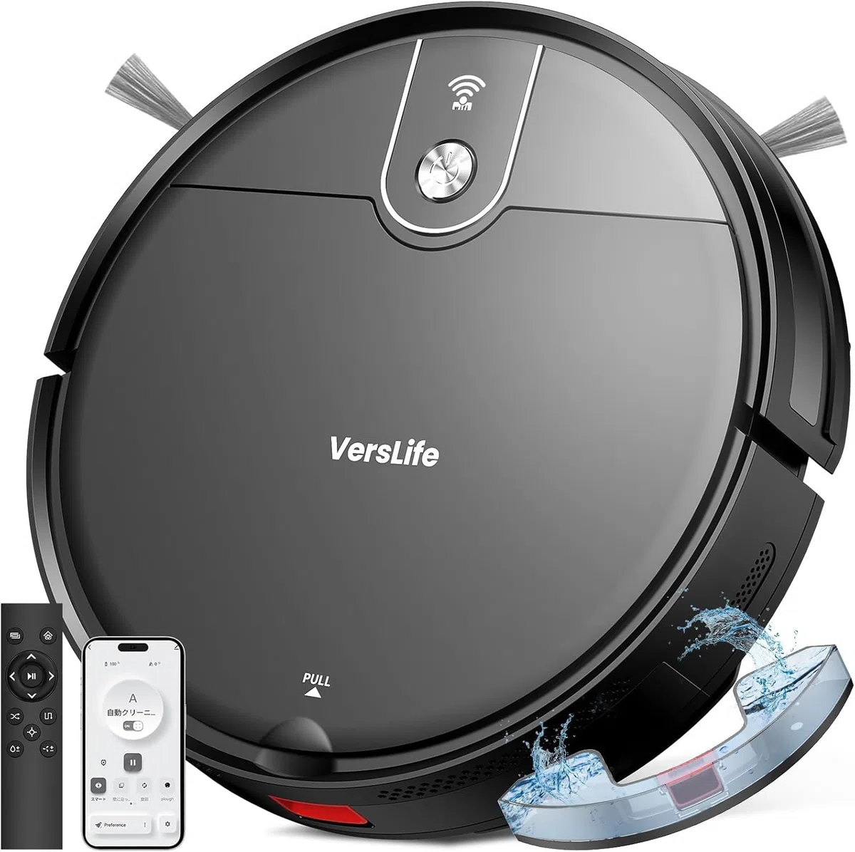 VersLife L6 Robot Aspirador y Fregasuelos 2 en 1, 4000Pa, App Alexa | 120 Min Autonomía, Control por App y Mando, Silencioso, Autocarga, para Suelos Duros, Alfombras y Mascotas