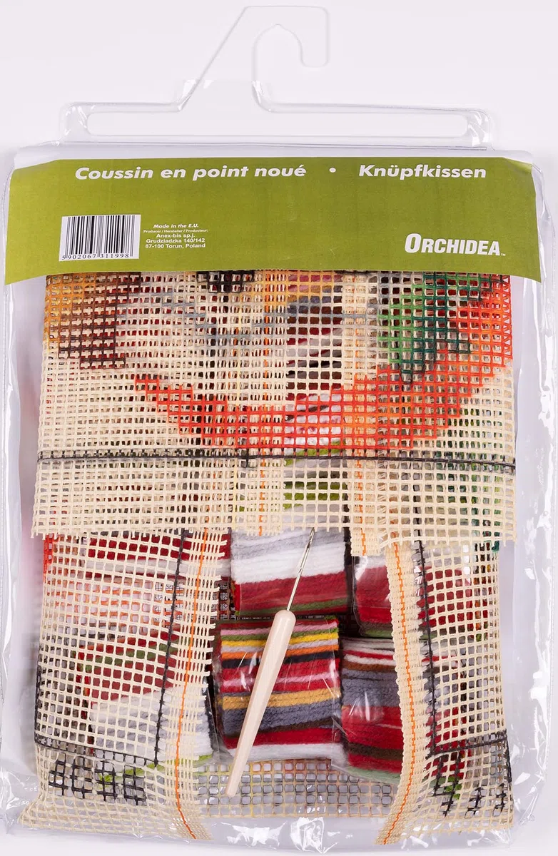 Orchidea - Kit de cojín de gancho de pestillo - Papá Noel - Lienzo impreso - 4.5 unidades - para adultos - 4095