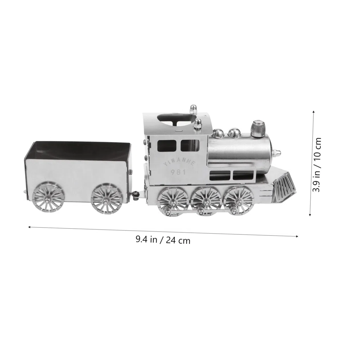Modelo de Tren de Vapor Clásico de Acero Inoxidable para Decoración de Escritorio, Resistente a Golpes y Desgaste, Estilo Retro y Lujo para Mesa