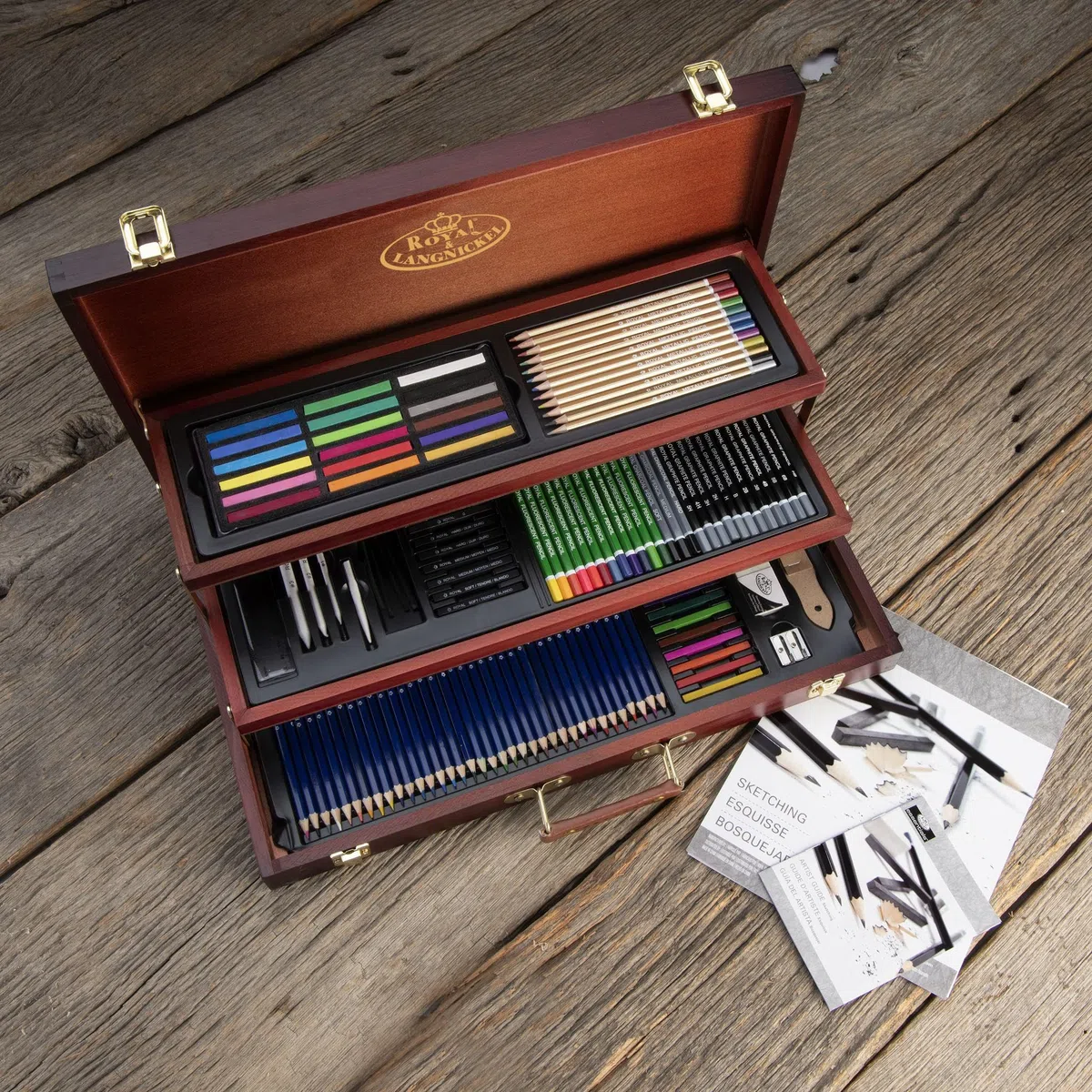 Royal & Langnickel RSET-ART8100 - Maletín con material para dibujo (134 piezas), multicolor