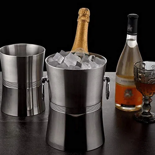 Bar Herramientas barware Vino cóctel Cerveza Herramientas Kits Acero Inoxidable champán Barril Cerveza Barril Grueso Cubo de Hielo Botella de Vino (16 cm)