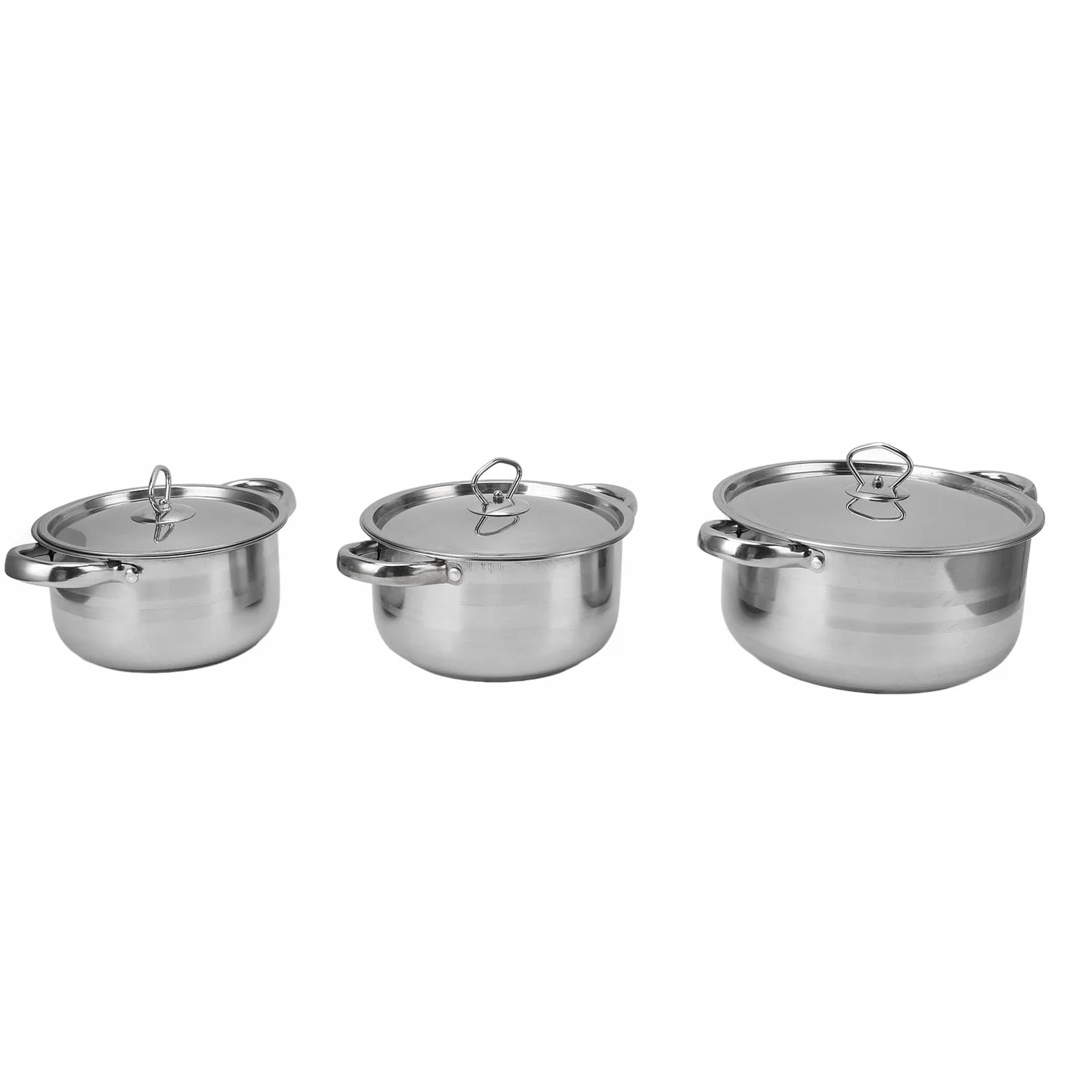 Dioche Juego de Ollas y Sartenes de Acero Inoxidable Juego de Utensilios de Cocina de Primera Calidad para Cocinar en el Hogar de Utensilios de Cocina Duraderos con Ollas para