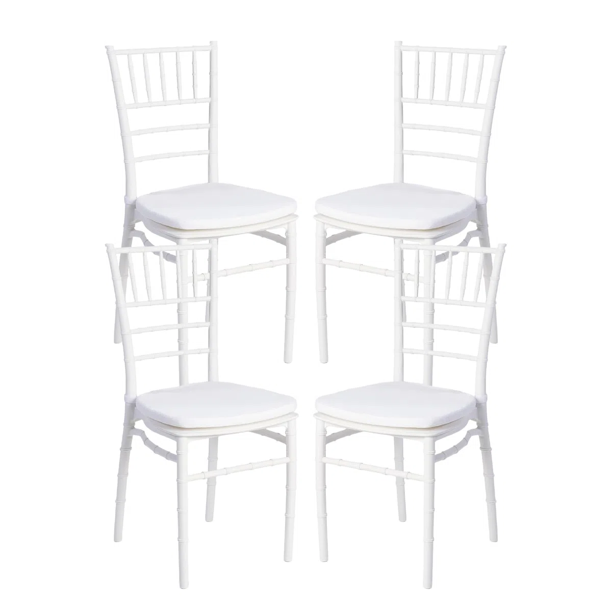 Pack de 4 Sillas Elegantes Modelo Tiffany/Chiavari Blancas ECO24 Bodas, Eventos Especiales y Decoración de Interiores-