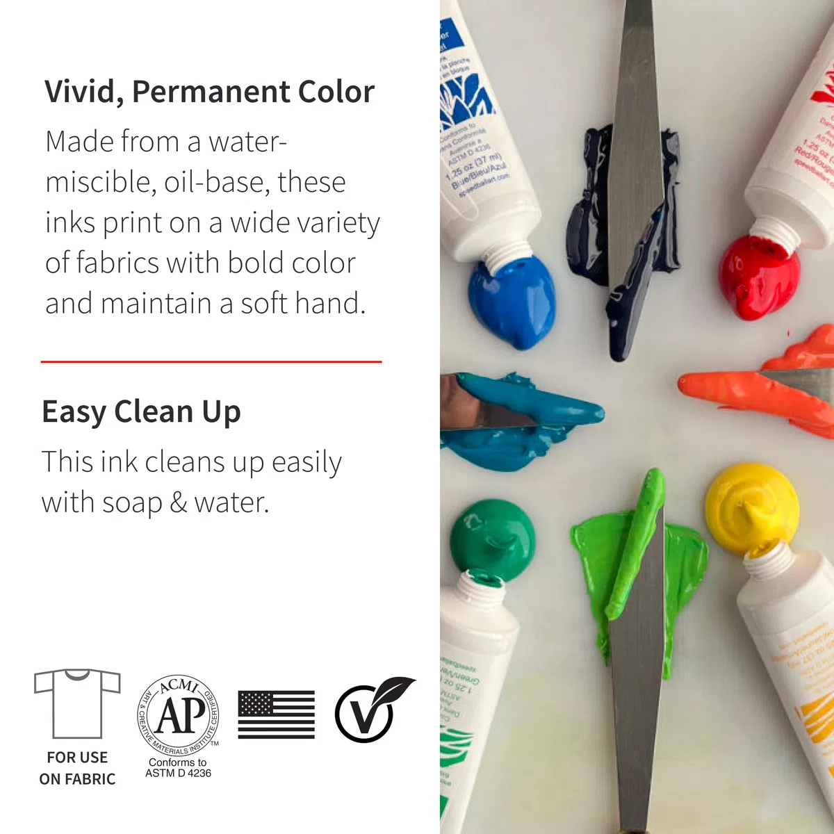 Speedball Block Printing Inks 1.25Oz 6/Pkg