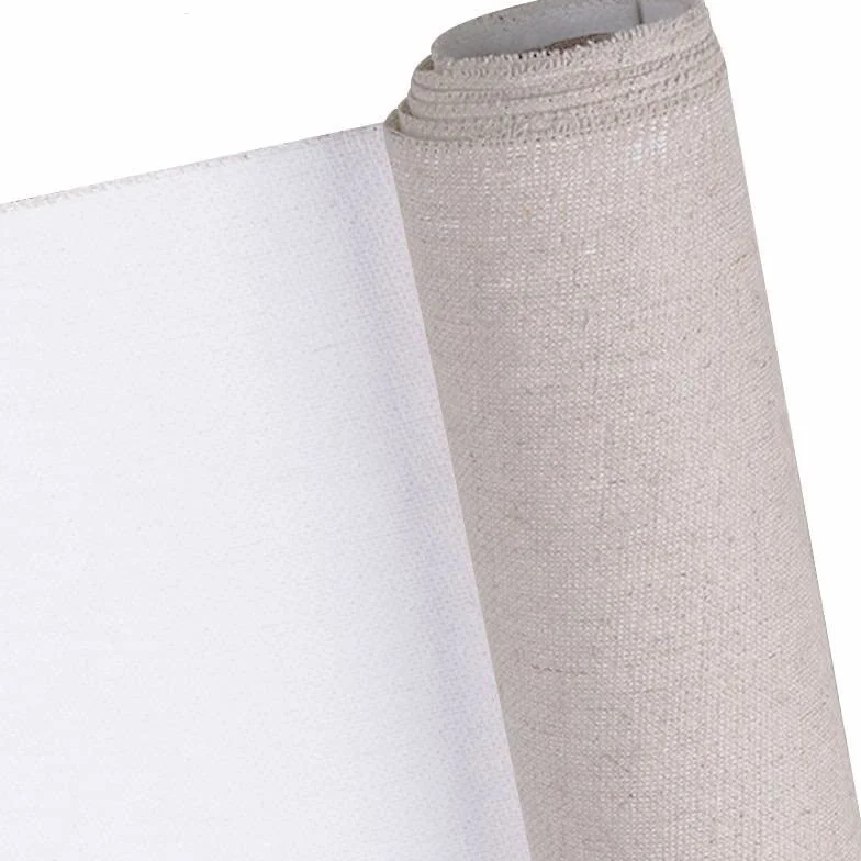 Lienzo para pintar Rollo de 5M Lienzo en blanco profesional para pintura capa de pintura al óleo acrílico lienzo mezcla de lino suministros de arte imprimados para artista lienzo en blanco 0324