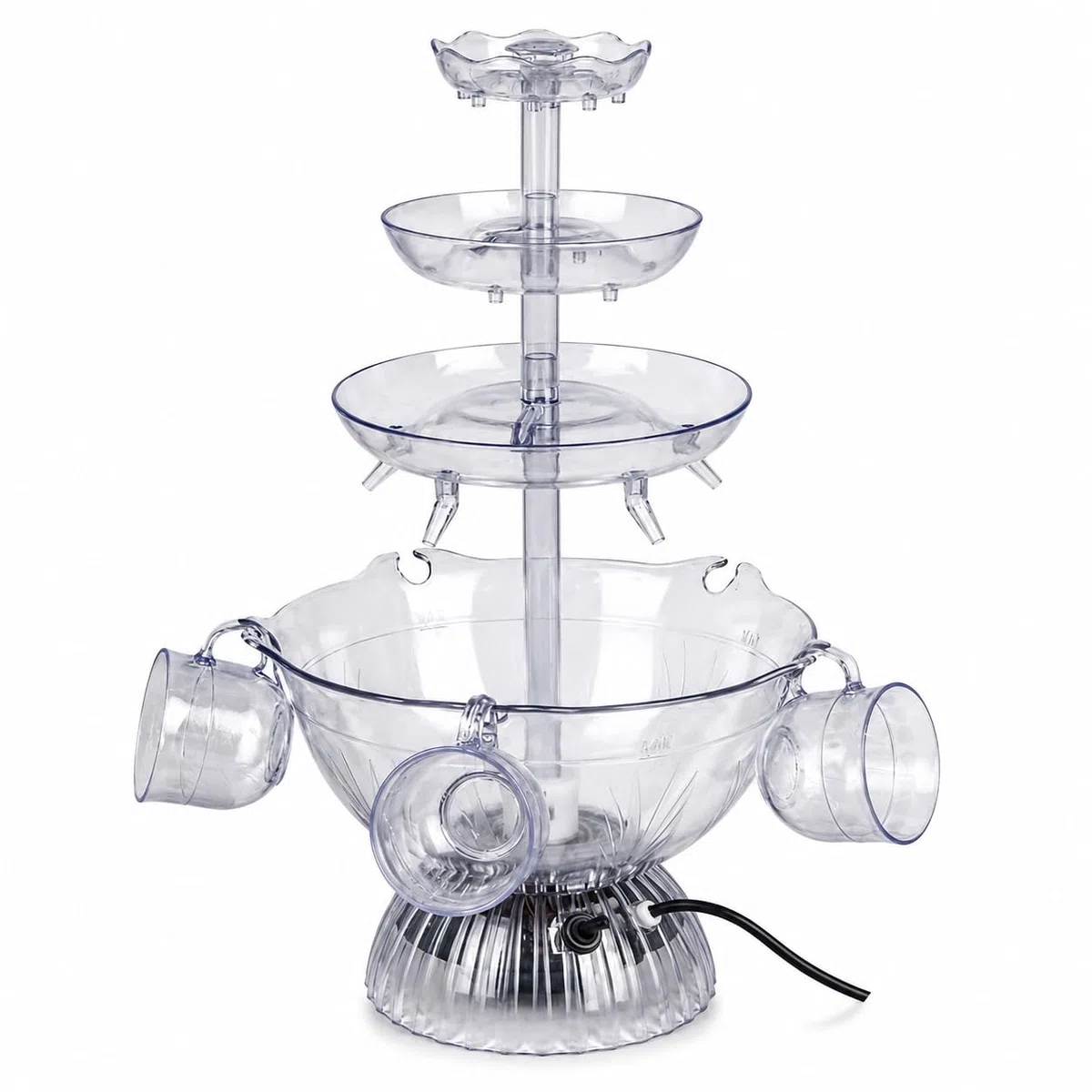 Dispensador de bebidas con 5 tazas reutilizables para fiestas, eventos, bares, cafeterías y reuniones, ideal para servir bebidas elegantes fácilmente