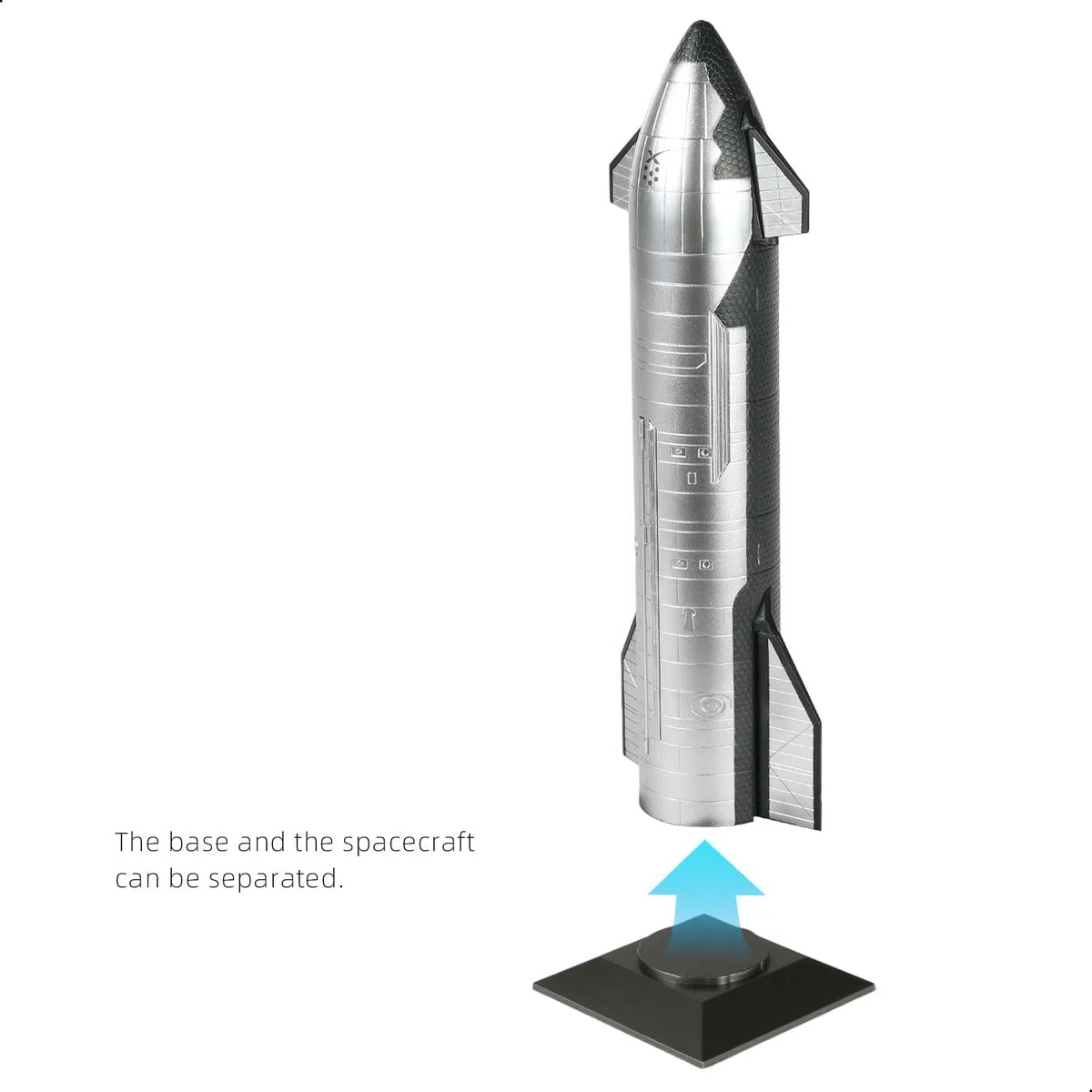 Modelo de cohete Starship 1/200 Dragon Spacecraft (10,4 pulgadas) adecuado para SpaceX Starship modelo estático adecuado para entusiastas del espacio modelos de cohetes o modelos de pantalla