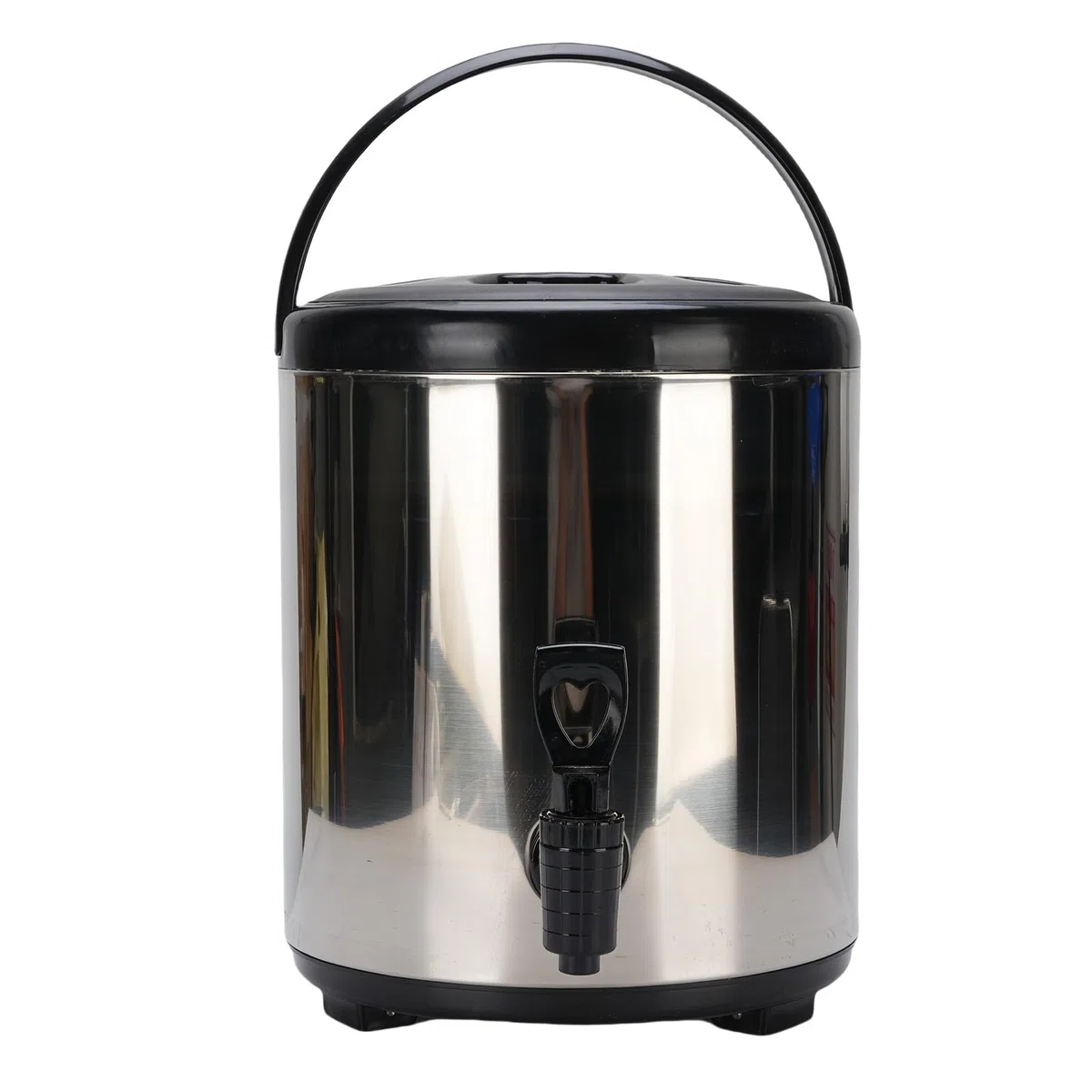 Yctze Dispensador de Bebidas Aislado de 6 Litros, Dispensador de Bebidas de Acero Inoxidable, de Grado Alimenticio 304 con Función de Frío Caliente, Ideal para Leche, té, Jugo y Sopa (SILVER)