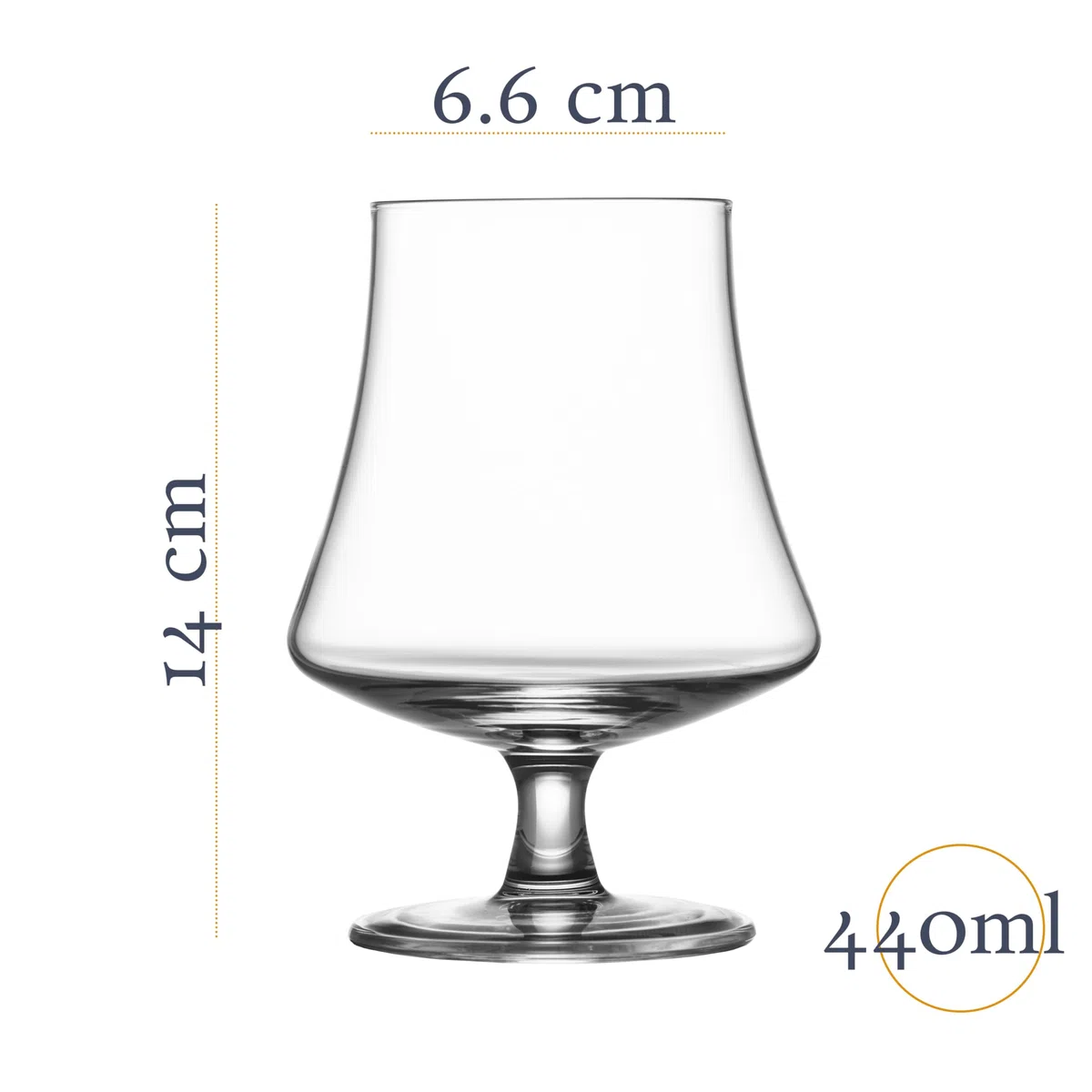 GLASSIQUE CADEAU Copas de Cristal para Brandy, Coñac, Armañac | Juego de 2 | 440 ml | Vasos de Tallo Corto | Cristalería con Forma de Campana para Beber y Degustar Brandy