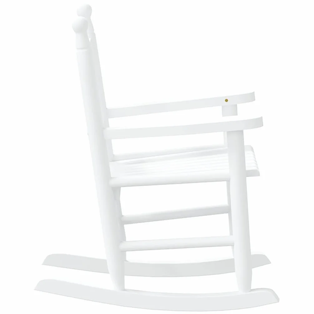 Genérico Mecedora para niños Madera Maciza de álamo Blanca,Mobiliario,Sillas,Mecedoras,4008881