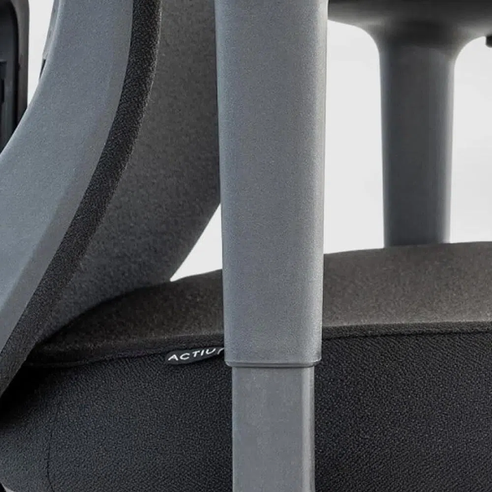Silla de Oficina Profesional Actiu Trim Carbon Black Tapizado | hasta 150 kg y Uso de hasta 24 Horas… (Brazos 3D, con Cabezal)