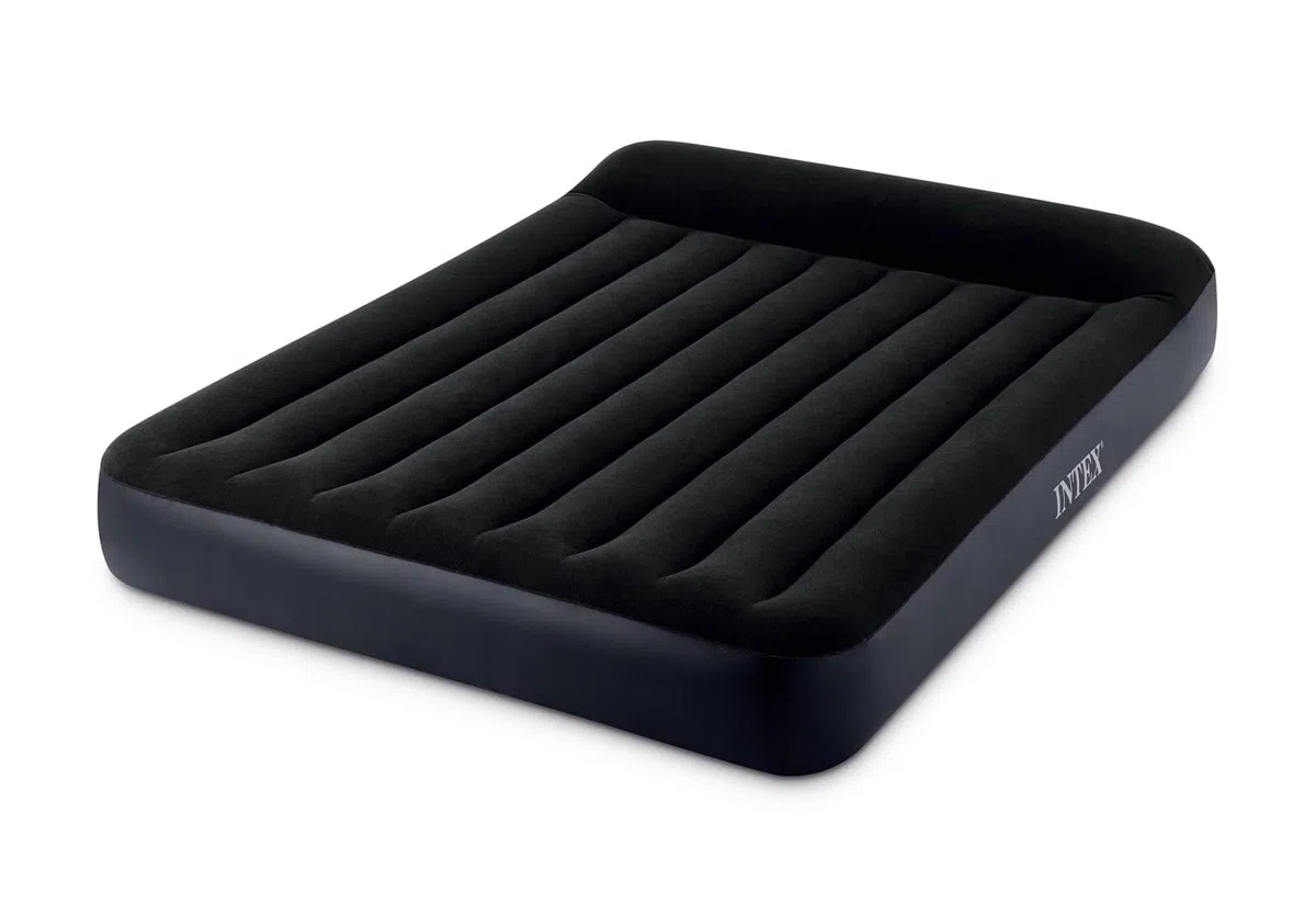 Intex Queen Rest Classic Airbed W/Fiber-Tech RP, tamaño inflado: 152 cm x 203 cm x 25 cm (64150ND)
