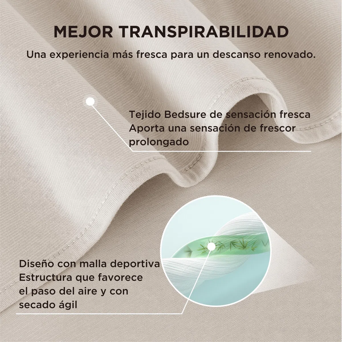 Bedsure Manta Refrescante para Personas – Manta de Verano con Fibras ARC-Chill Q-MAX >0.4, Ligera y Transpirable, Manta Sofá Verano para Personas Calurosas y Sudoración Nocturna, 150x200 cm, Beige