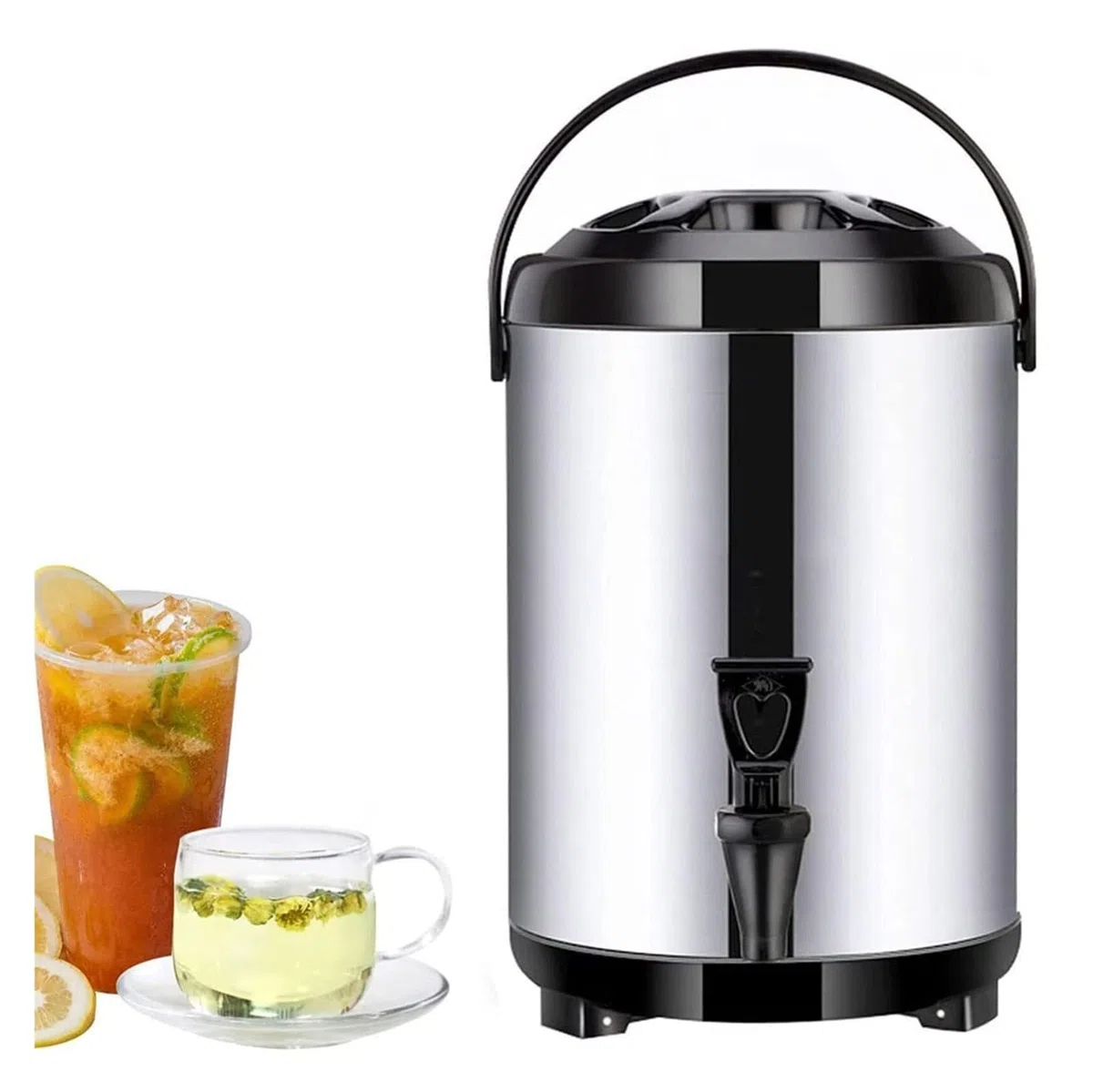 Termo para Café con Grifo - Jarra Isotérmica de Acero Inoxidable de Gran Capacidad (6-20L) para Bebidas Calientes y Frías, Ideal para Oficina, Eventos y Exteriores