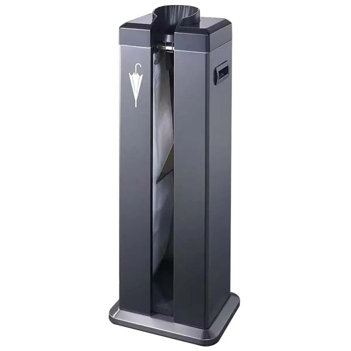 Envolvedora automática de paraguas húmedos, máquina empacadora de paraguas de acero inoxidable, ranura única, soporte dispensador de bolsas de paraguas comerciales con 100 bolsas largas para hotel(Bla