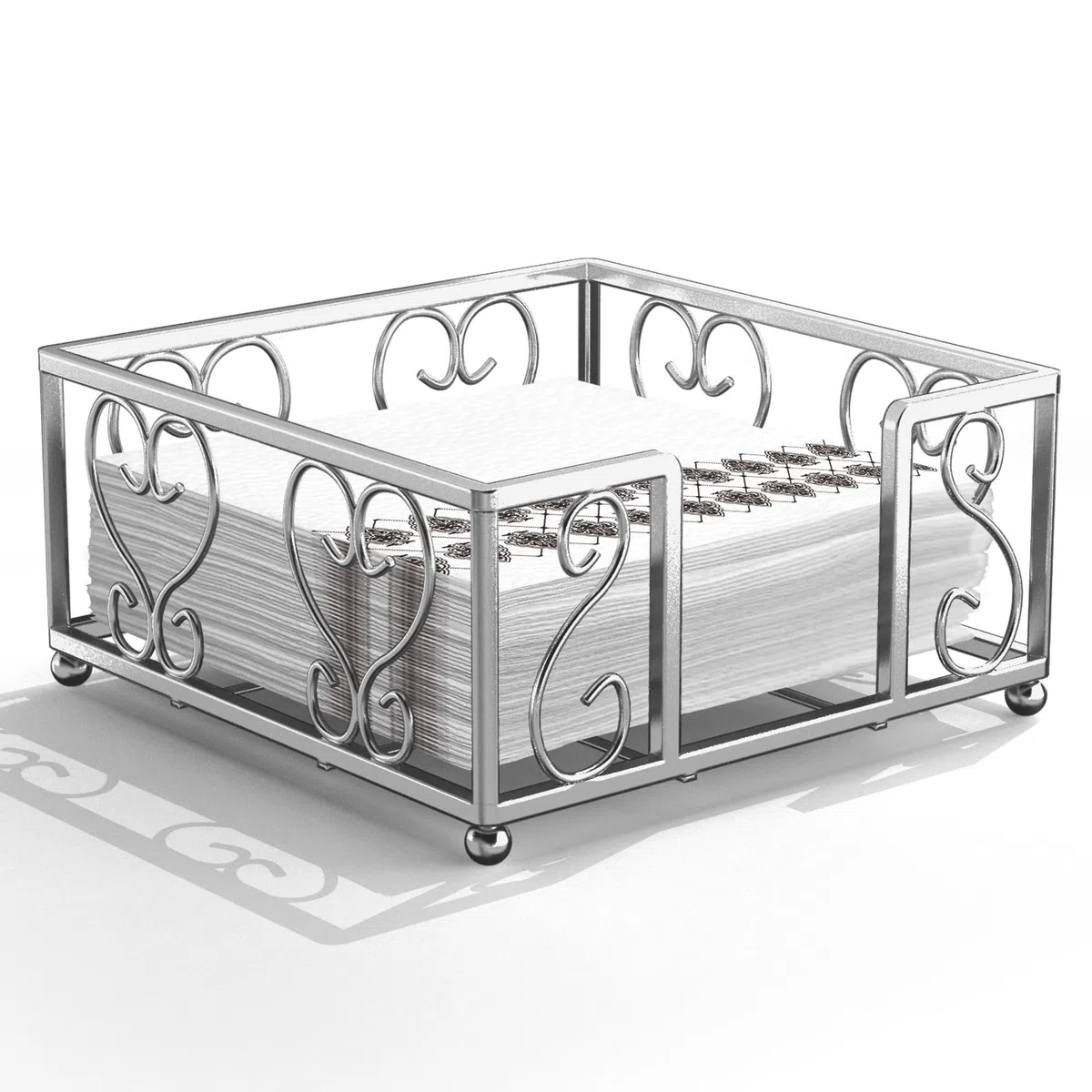 Servilletero de cóctel para bar, organizador plano para servilletas de cóctel y servilletas de bebidas, pequeños servilleteros para servilletas de papel, diseño resistente y pesado (5.5 x